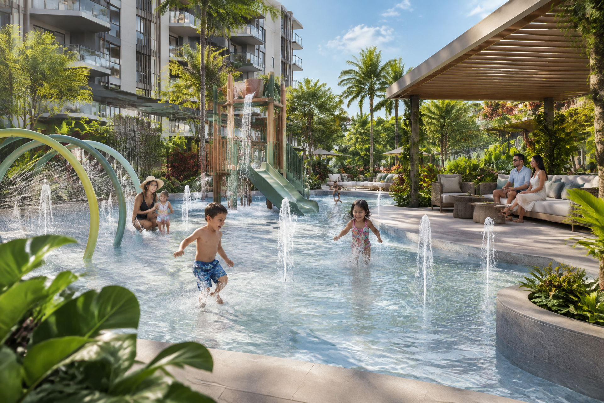 Kids’ pool and water play